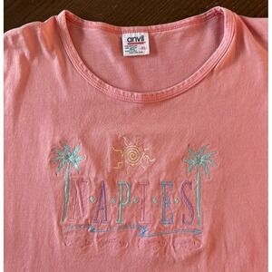 Vintage Naples Florida‎ Anvil Beach Seashells 90s White T Shirt XL Made in USA